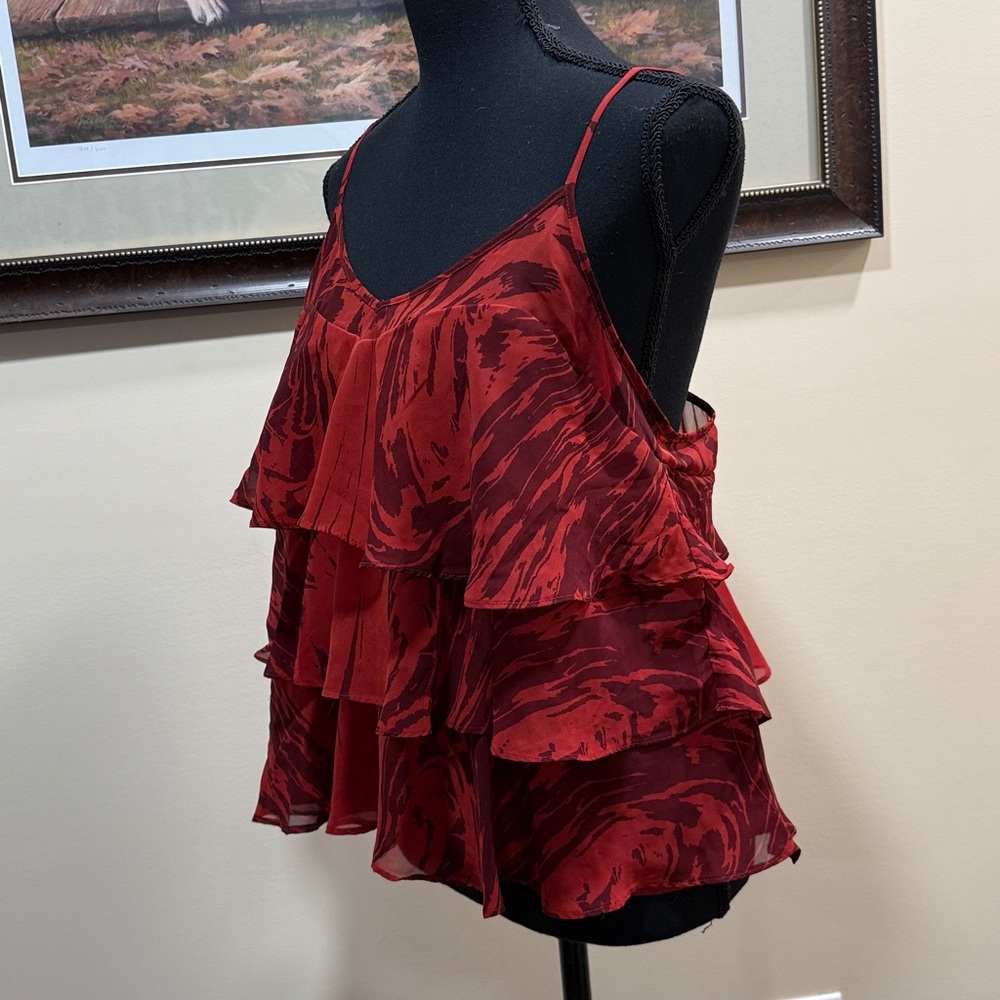 Red Ruffle Tank Top - Picture 5 of 8